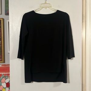 Matthildur black 3/4 sleeve top